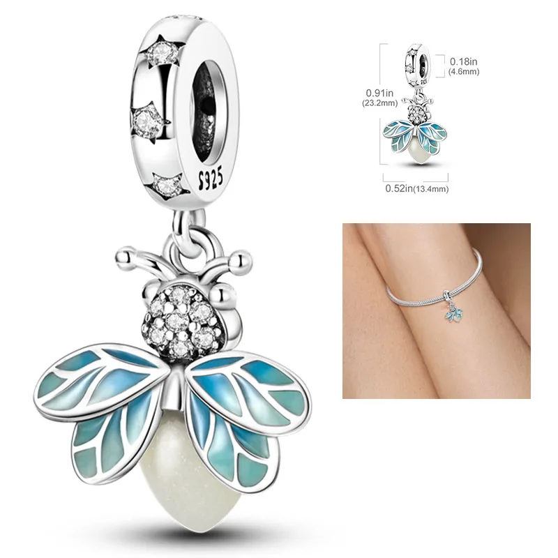 Бусины-шармы из серебра 925 пробы