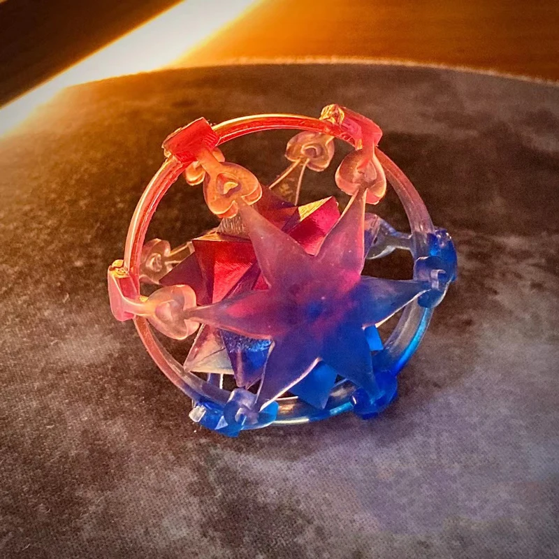 Hot Genshin Impact Card Draw Props Handmade 3D Multicolor Starry Sky Primogem Intertwined Fate Resin Ornament Cosplay Fans Gifts