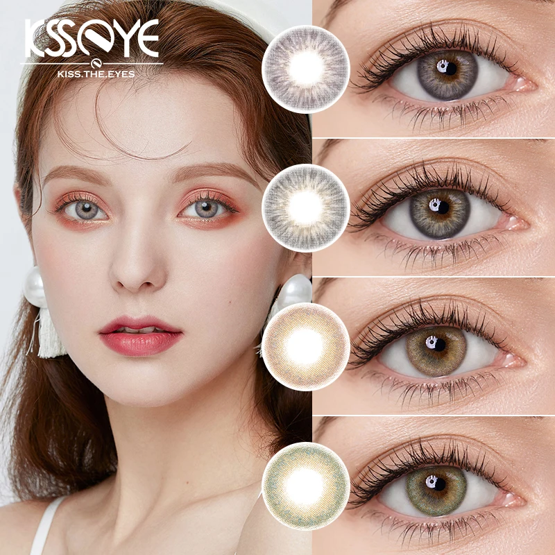 

KSSEYE 2Pcs New Color Contact Lenses for Eyes Beauty Pupil Makeup Fashion Eye Contacts Lens Diameter 14.0mm Yearly Free Shipping