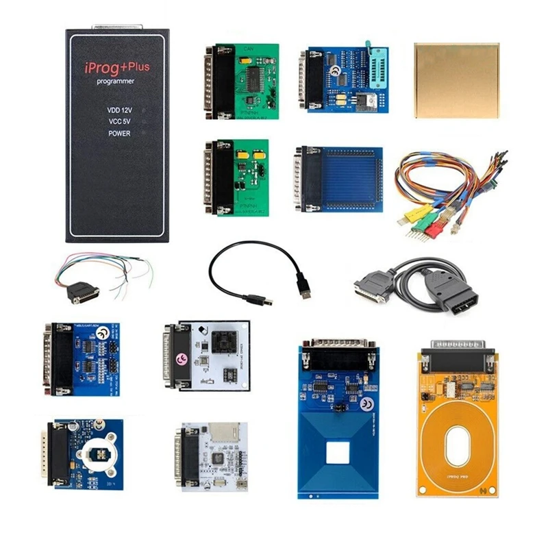 

Iprog+ Plus Pro V777 V85 Full Adapters Iprog Support Immo Srs Daf Eeprom Dashboard MCU ECU Programer Car Programmer Kit