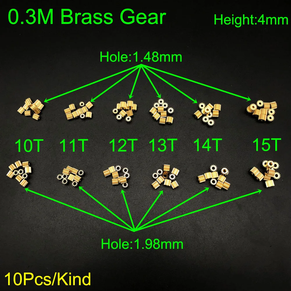 

Латунные шестерни 10T 11T 12T 13T 14T 15T 0,3М