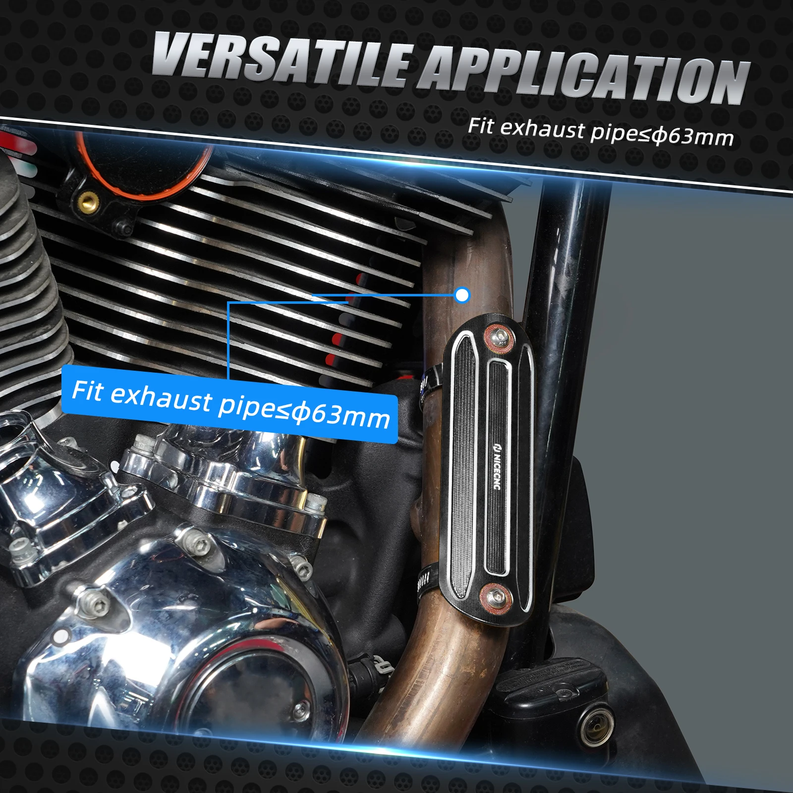 Теплозащитная выхлопная труба для мотоцикла Harley Road King FLHR FLHRXS Electra Glide Street FLTRX Ultra