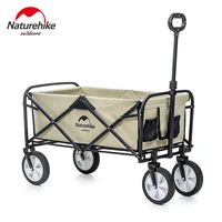 naturehike wagon portable folding outdoor camping cart adjustable tie rod push cart picnic trolley cart camping equipment