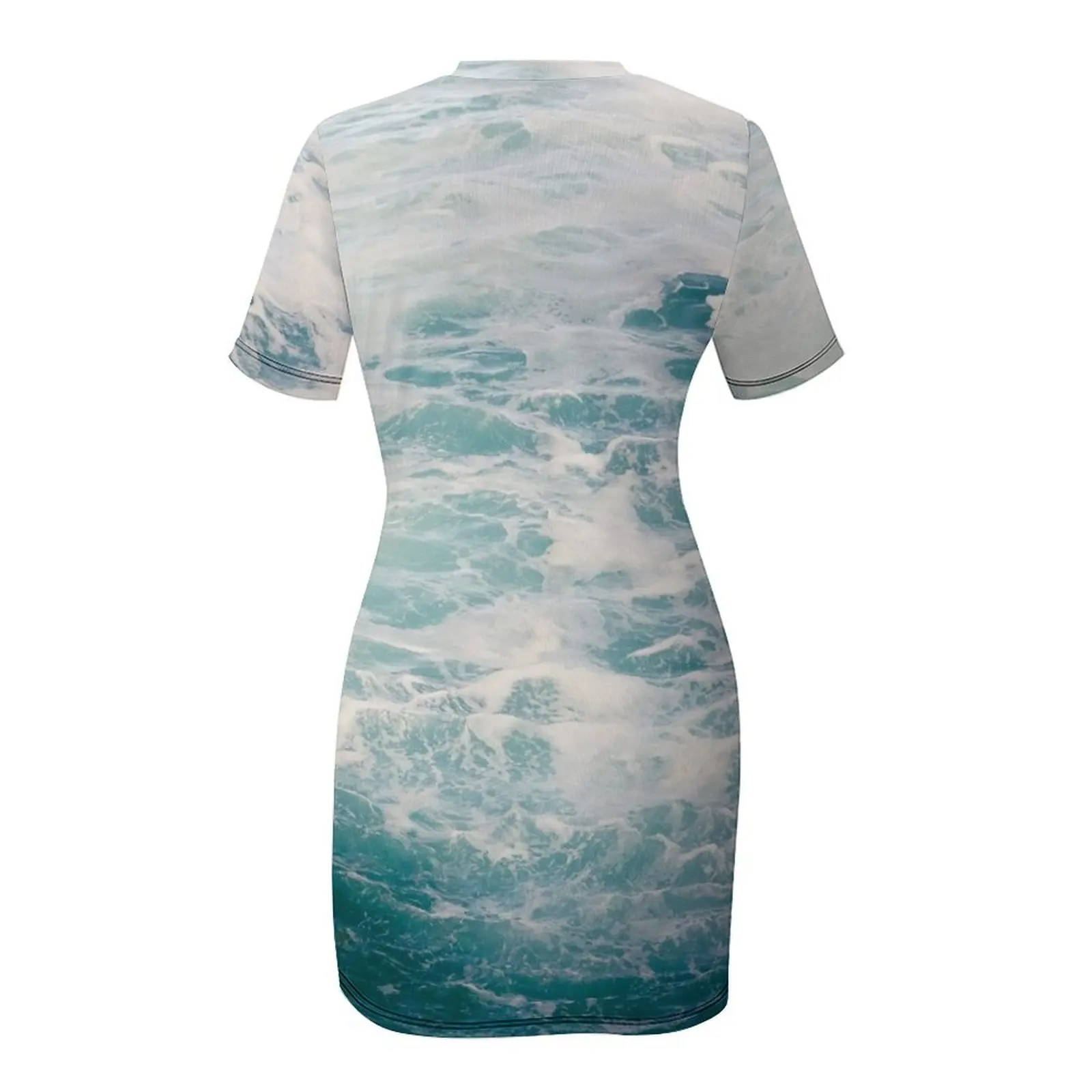 Turbulent Blue Waters Платье с короткими рукавами Роскошные вечерние платья Женский