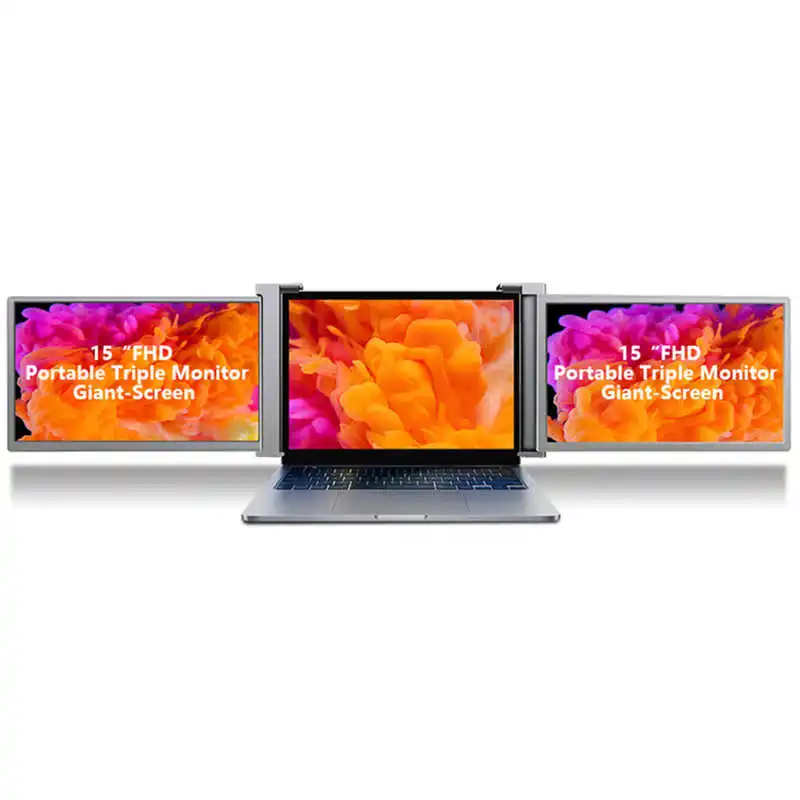 

15 дюймов двойной расширитель экрана FHD 1080P IPS складной двойной монитор расширитель портативный монитор для ноутбуков ПК мобильных телефонов