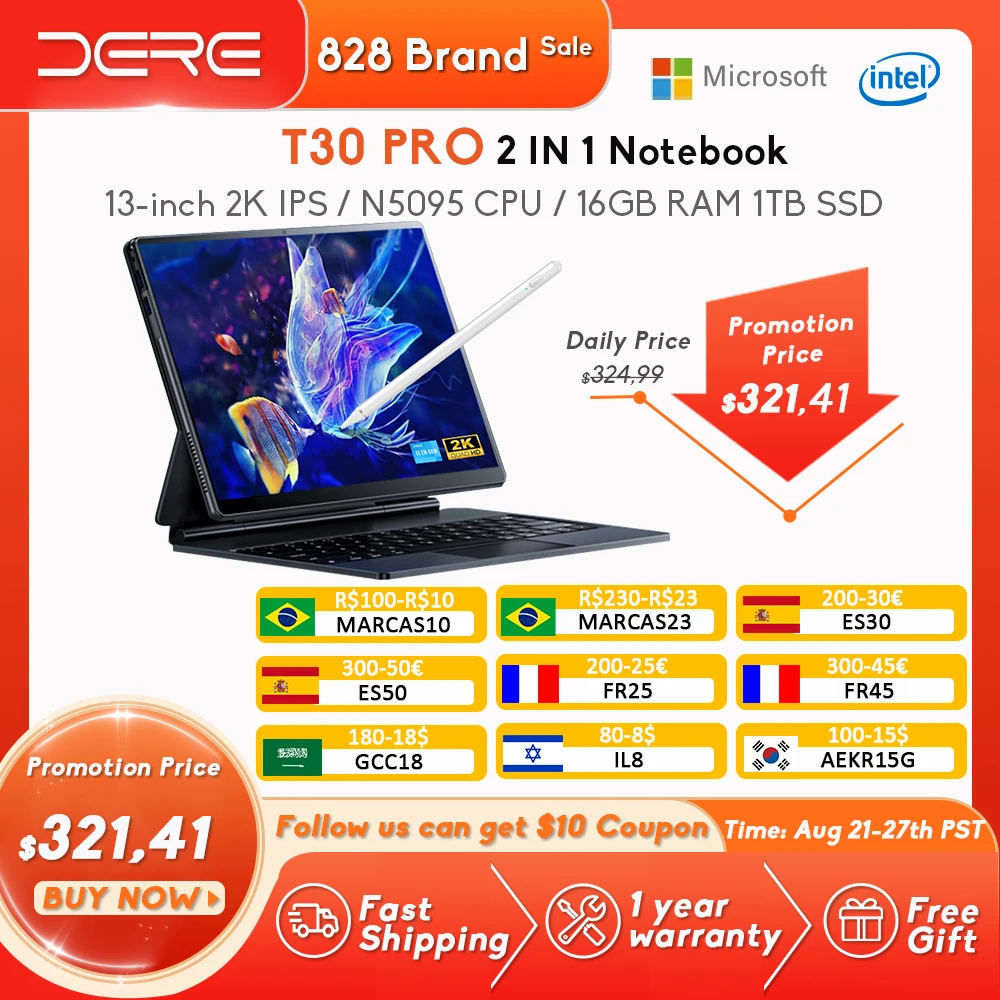 Планшет Dere T30 Pro Купить
