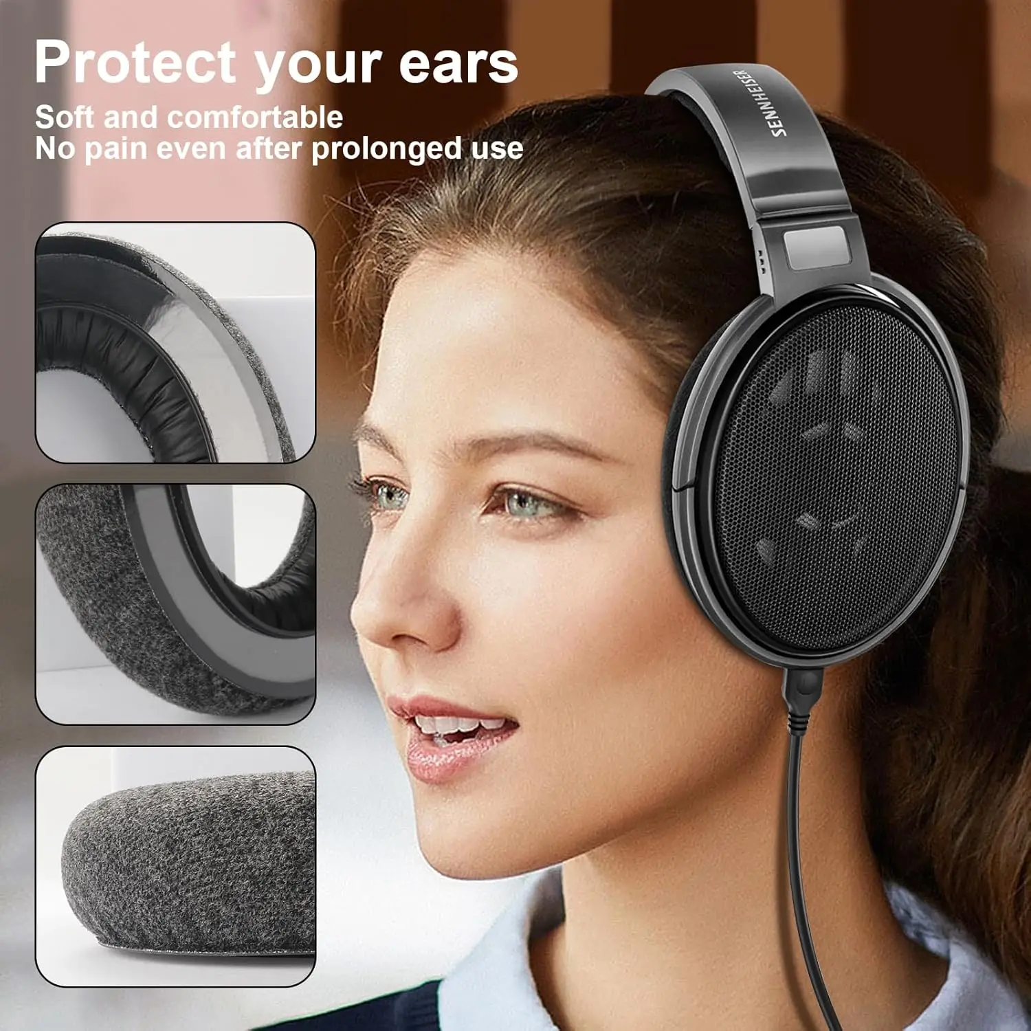 Амбушюры HD600 совместимые с Sennheiser HD650 HD660S HD545 HD525 HD535 сменные амбушюры для X HD6XX