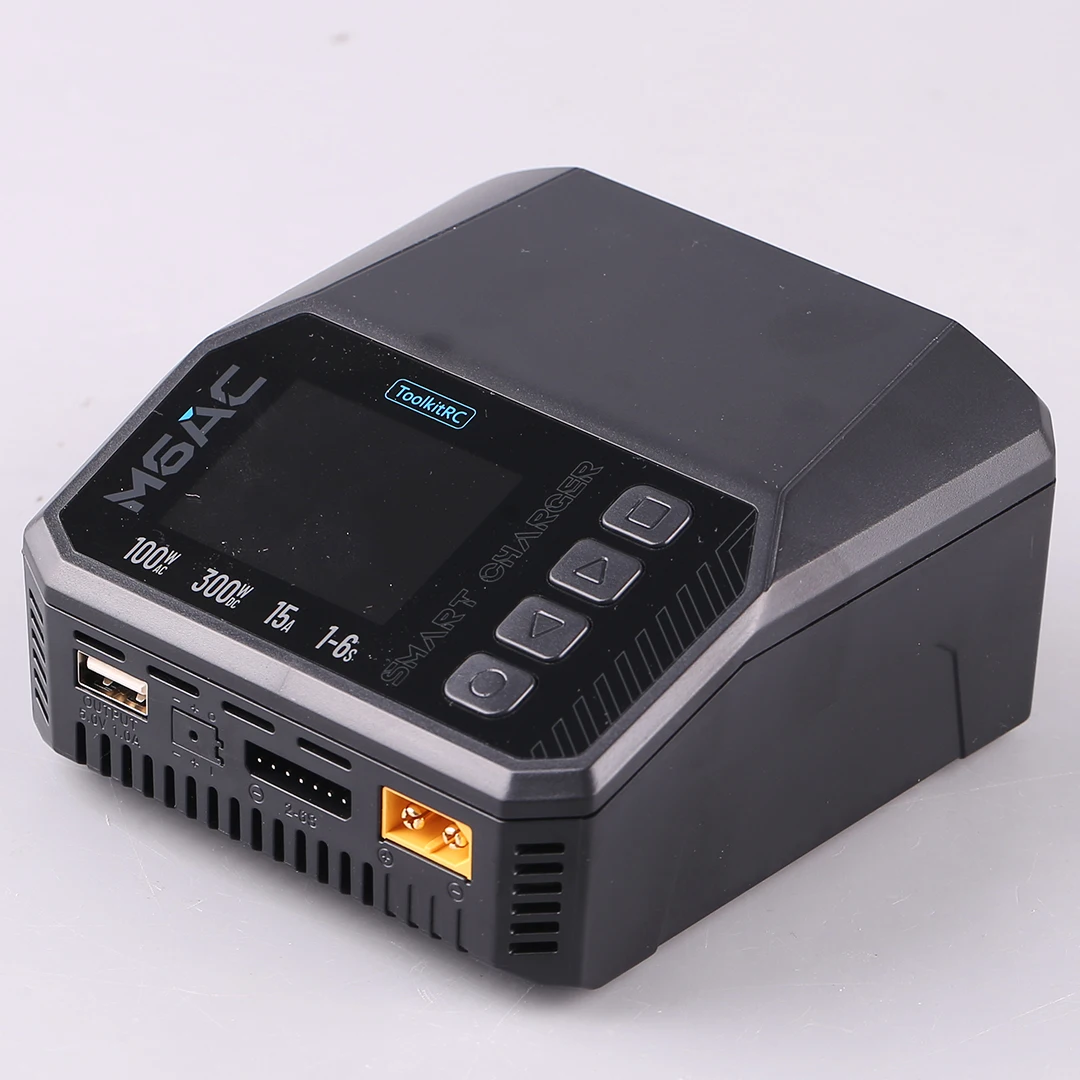 ToolkitRC M6AC Smart Lipo Зарядное устройство Разрядник переменного тока 120 Вт DC300W MAX30A для 1-6S