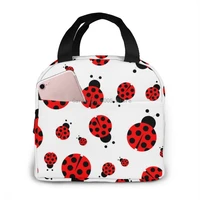 ladybug cooler lunch box portable insulated lunch bag thermal food picnic lunch bags