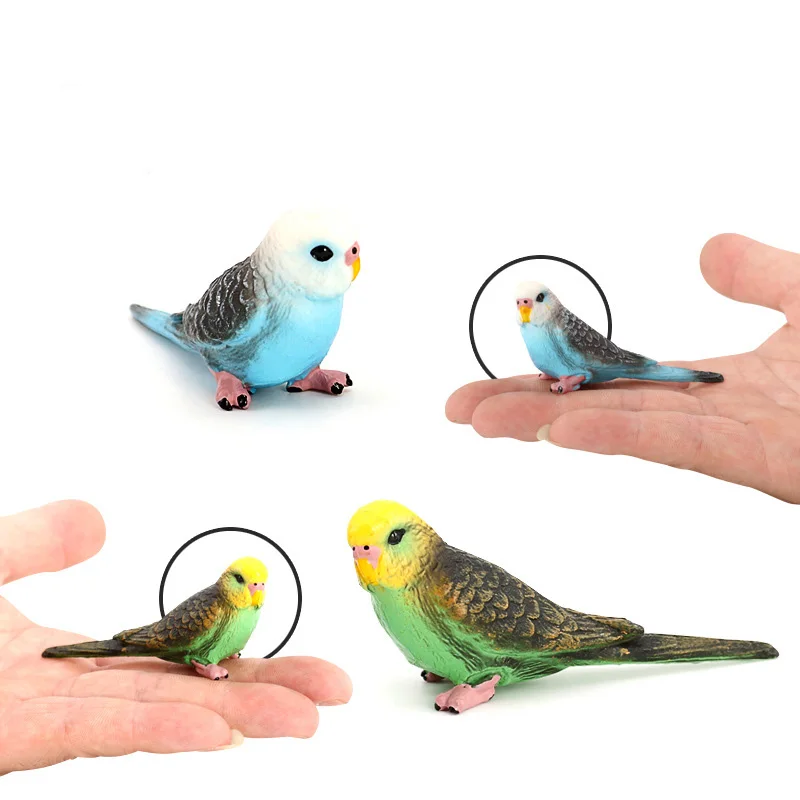 

Creative Simulation Parrot Parakeet Miniature Landscape Ornament Animal Model Lawn Figurine Artificial Bird Photography Props