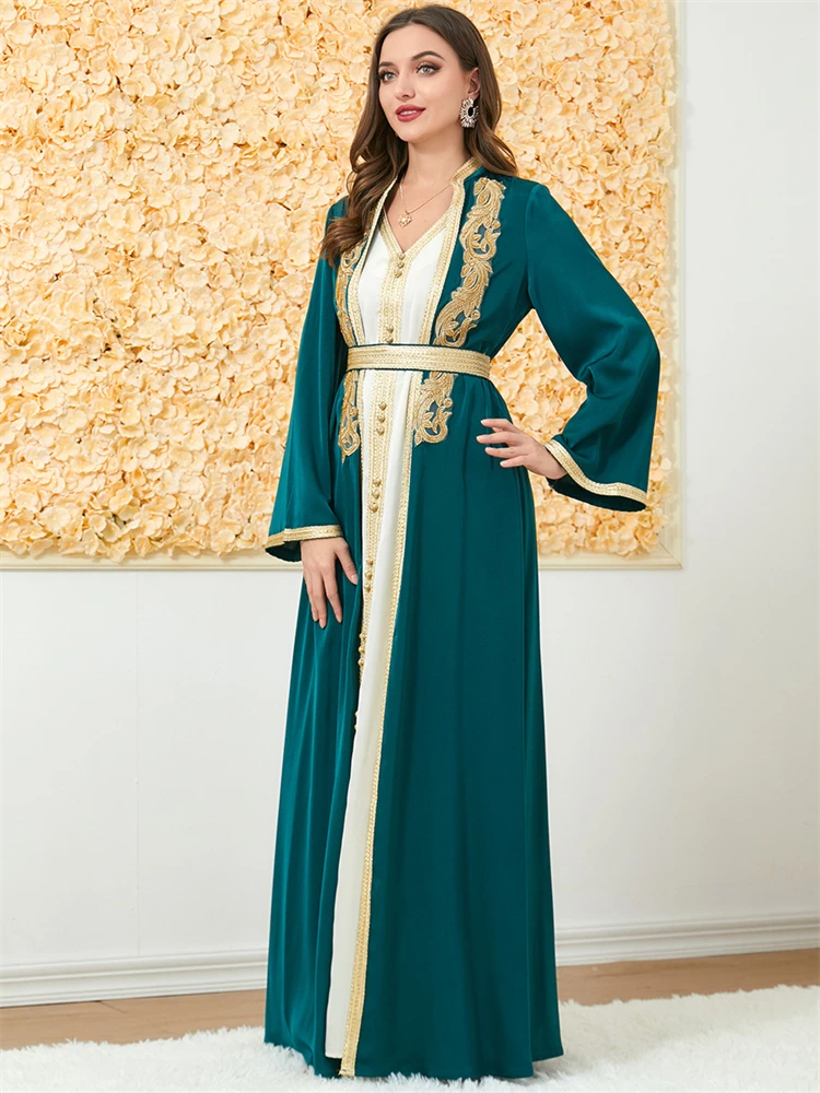 

Ramadan Robe Femme Musulmane Caftan Marocain Abaya Dubai Turkey Islam Prayer Clothes For Women Muslim Modest Long Dress Kaftan