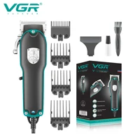 VGR Hair Trimmer Professional Hair Clipper Electric Zero Cutting Machine Adjustable Wired High Power Barber Hair Clipper V-123