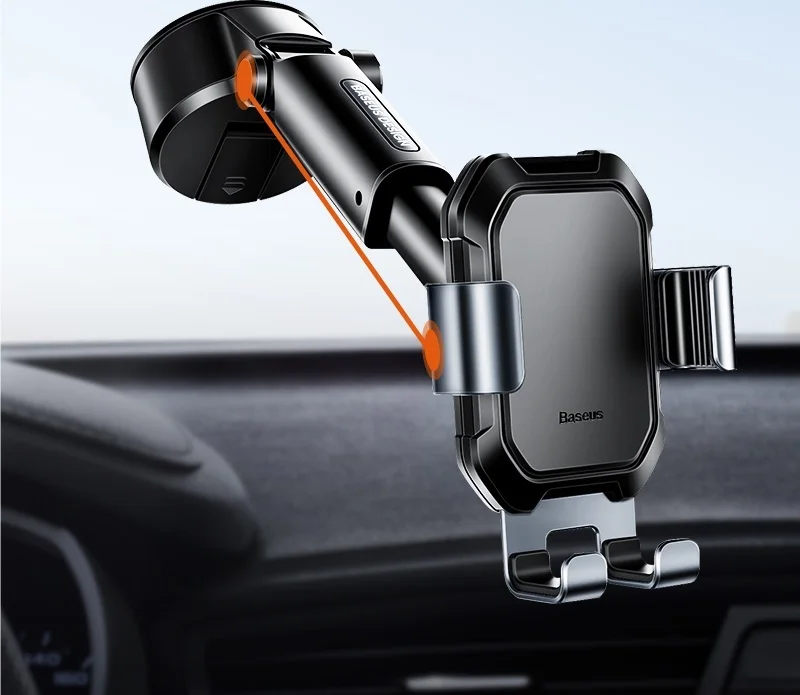 

Gravity Car Phone Holder Suction Cup Adjustable Universal Holder Stand in Car GPS Mount For iPhone 12 Pro Max Xiaomi POCO