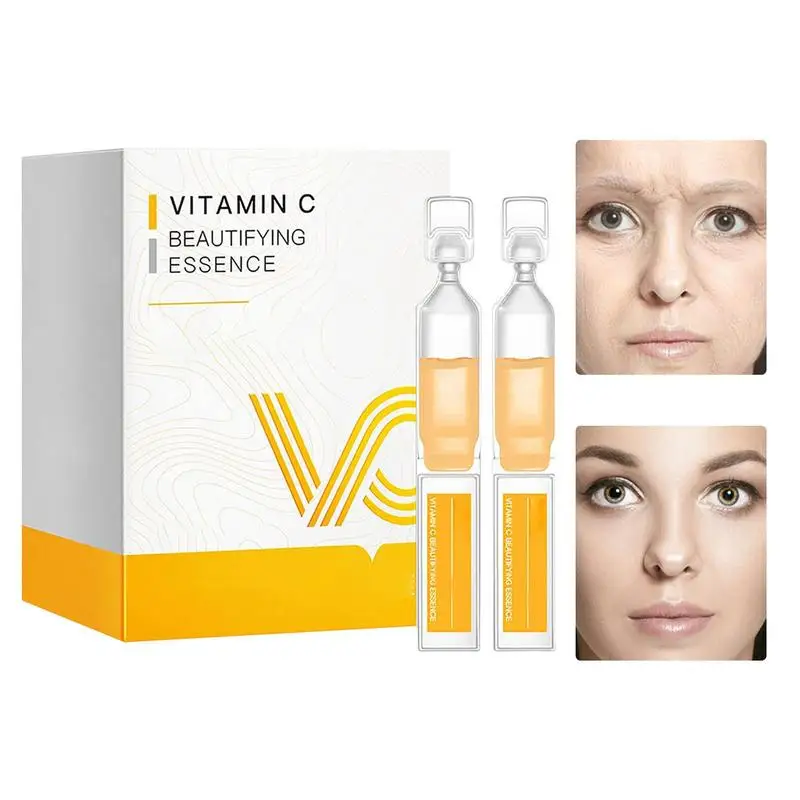 

1.5ml*25 Sticks Vitamin C Face Serum Skin Whitening Hydrating Essence Niacinamide Sodium Hyaluronate Anti-Aging Serum Skin Care
