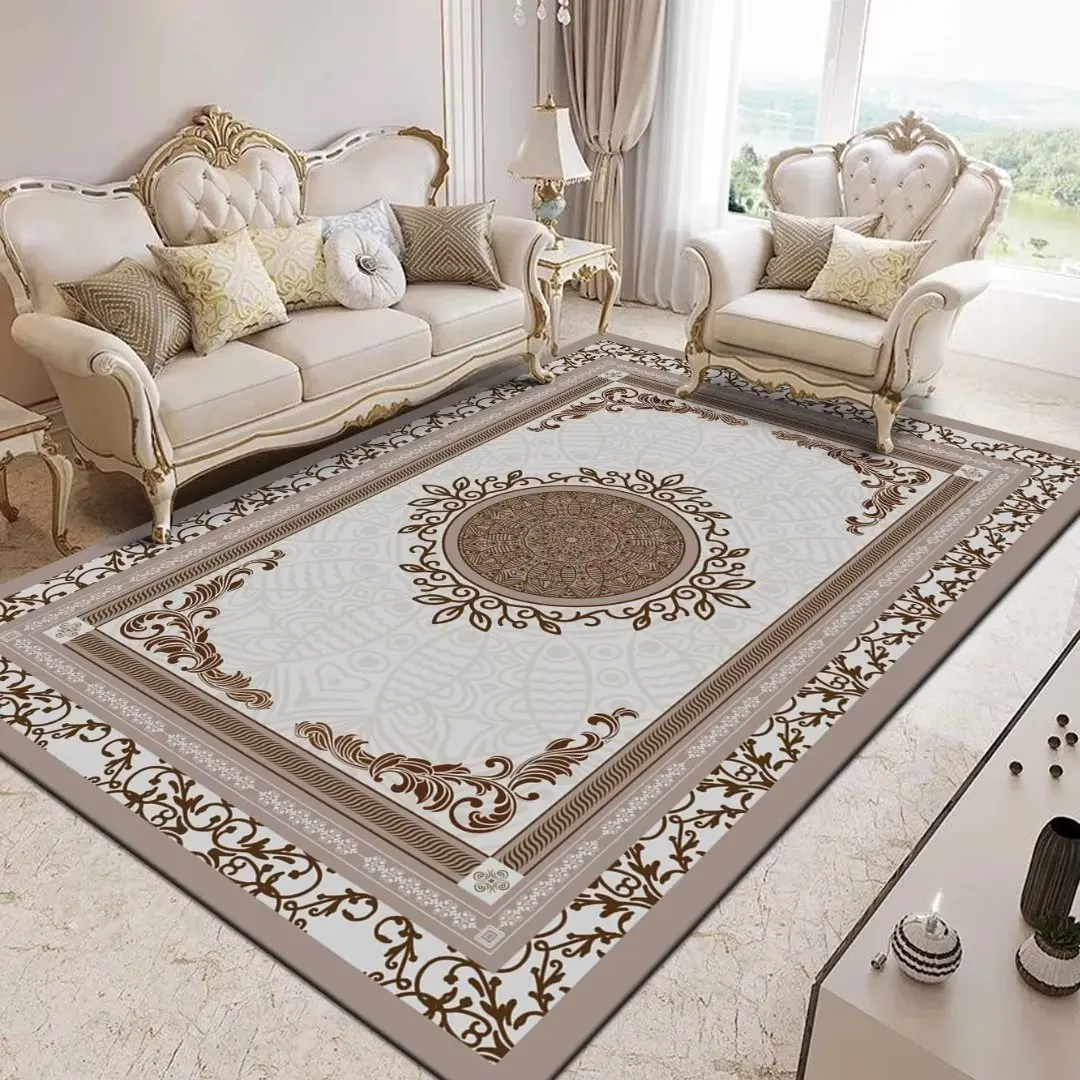 

Luxury European Style Carpets for Living Room Sofas Decoration Bedroom Decor Elastic Floor Mats Large Area Rugs 160x200 Washable
