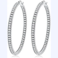 crystal stainless steel hoop earring for women hypoallergenic jewelry for sensitive ears large big hoop earrings hoops jewelry