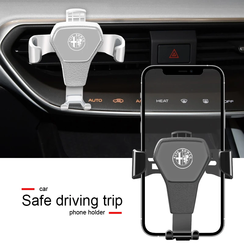 

Gravity Car Holder Phone Air Vent Clip Mount Cell Stand Smartphone Support for Alfa Romeo Mito GT Giulia Giulietta Stelvio