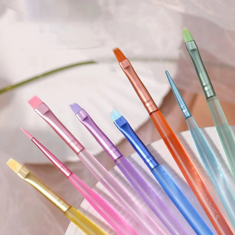 8 шт./компл. кисть для дизайна ногтей с допамином наконечник рисования резьба