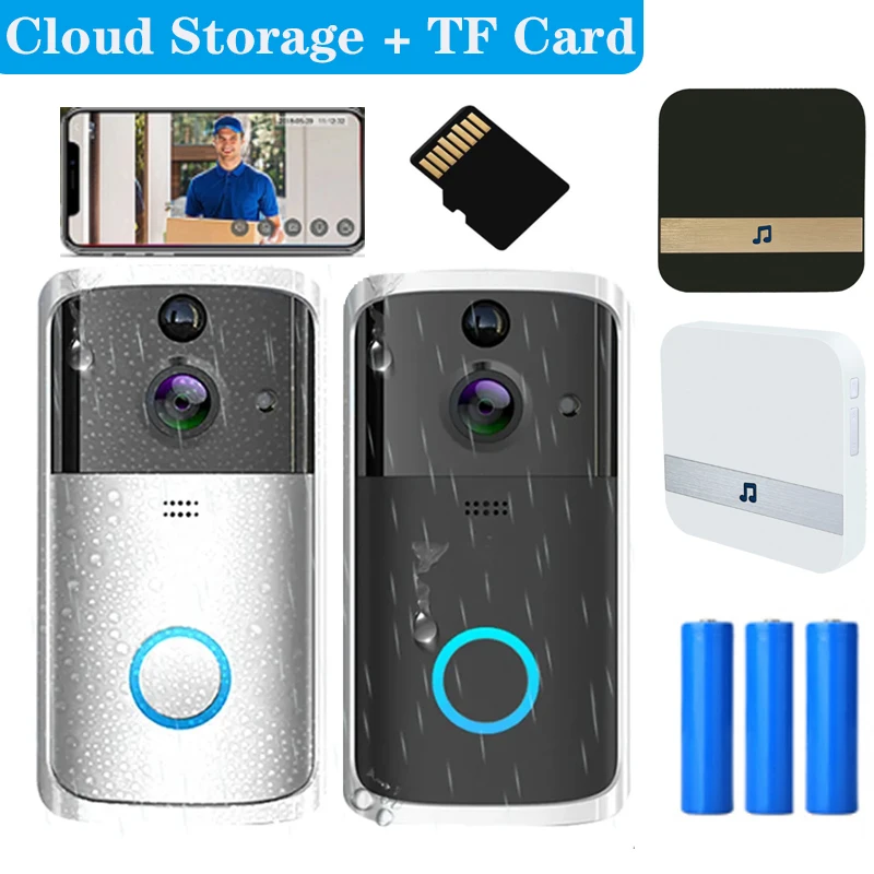 M7 Smart Video WIFI Doorbell Camera 720P Visual Call Intercom Door Bell Infrared Night Vision Remote Record Home Security