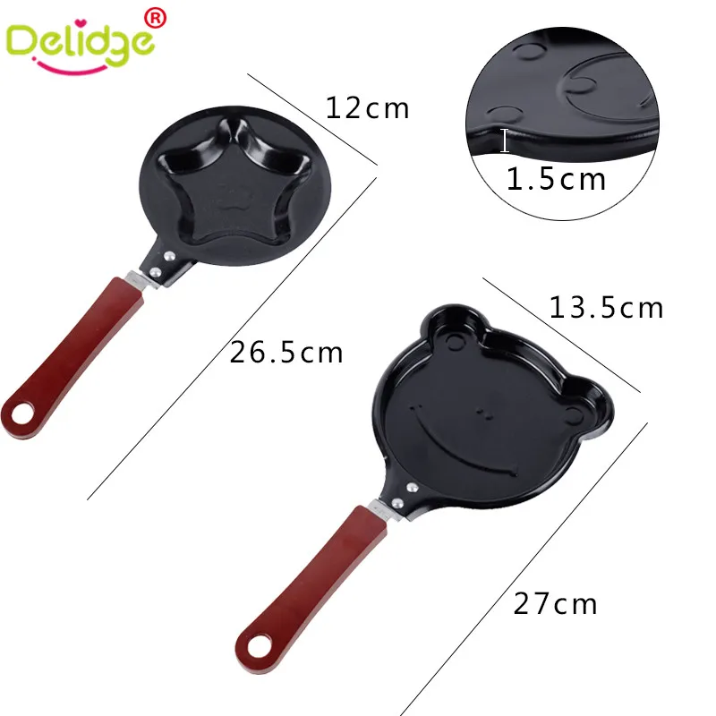 Delidge 1 шт. Мини-Сковорода для жарки яиц чугунная форма яичный блин цветок медведь