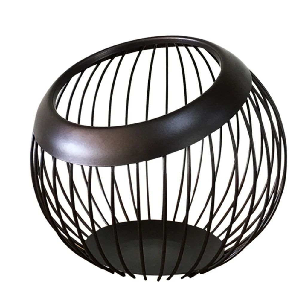 

Стальная корзина для хранения сушеных фруктов Круглая Простая миска для хранения овощей домашние украшения