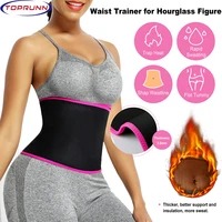 toprunn waist trimmer belt for women waist trainer sauna belt tummy toner low back and lumbar support with sauna suit effect