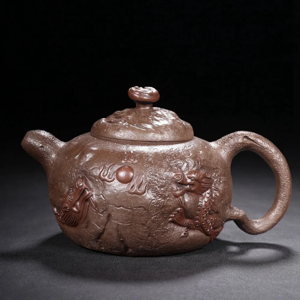 

Chinese Yixing Zisha Clay Teapot Hexagonal Pot Jinding trademark 500ml