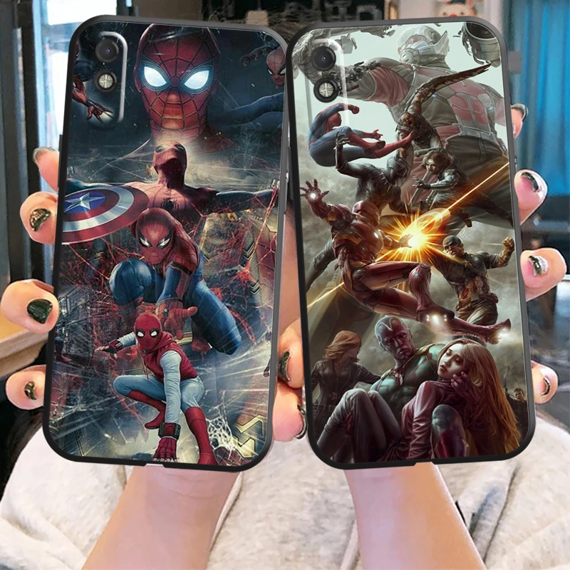 

Popular Marvel Phone Case For Xiaomi Redmi 7 8 9 9A 9C 9T Note 9 9T 9S 10 10 Pro 10S Funda Back Silicone Cover Soft