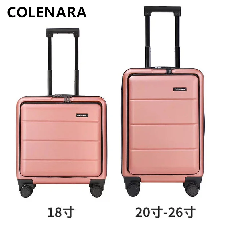 COLENARA 18/20/22/24/26Inch New Suitcase Universal Retro Trolley Case Set Ladies Portable Makeup Bag with Wheels Rolling Luggage