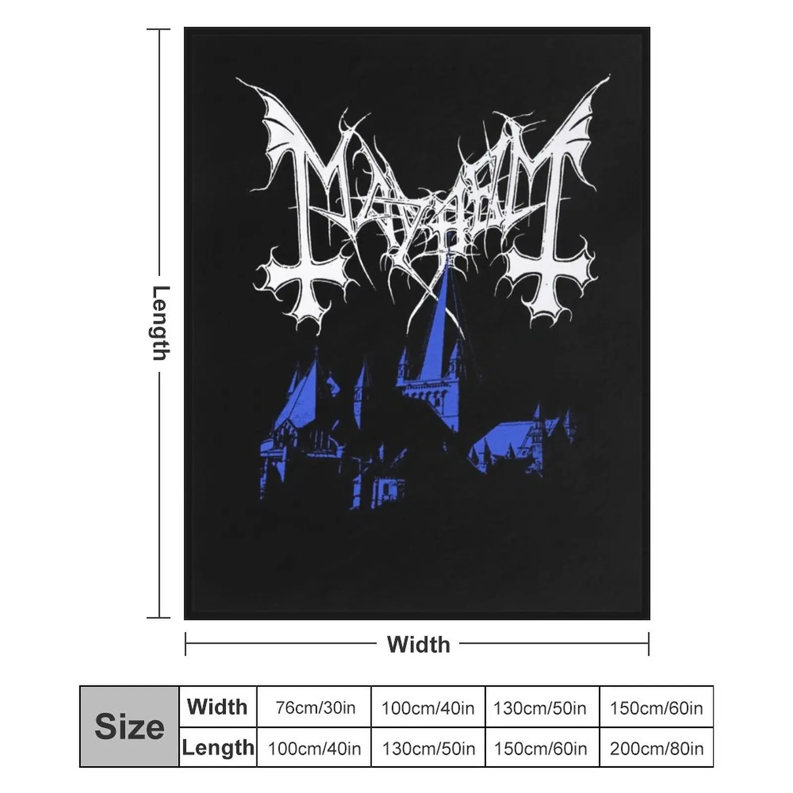 Mayhem - Норвегия Band Оригинальный логотип Fanart De Mysteriis Dom Sathanas Плед Симпатичные тонкие