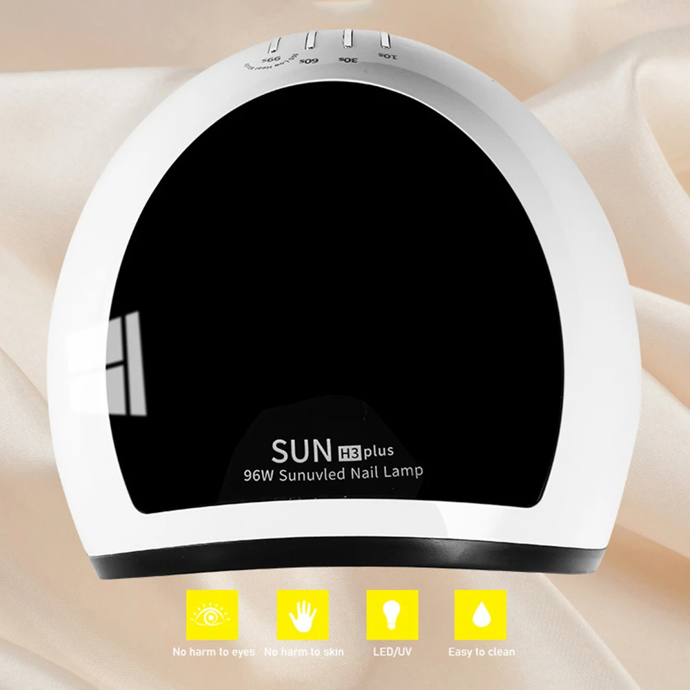 

Phototherapy Plastic LED Heating Lamp 96W Nail Art UV Lamp Dryer UV Gel Nail Polish Fast Drying Machine Manicure Tool
