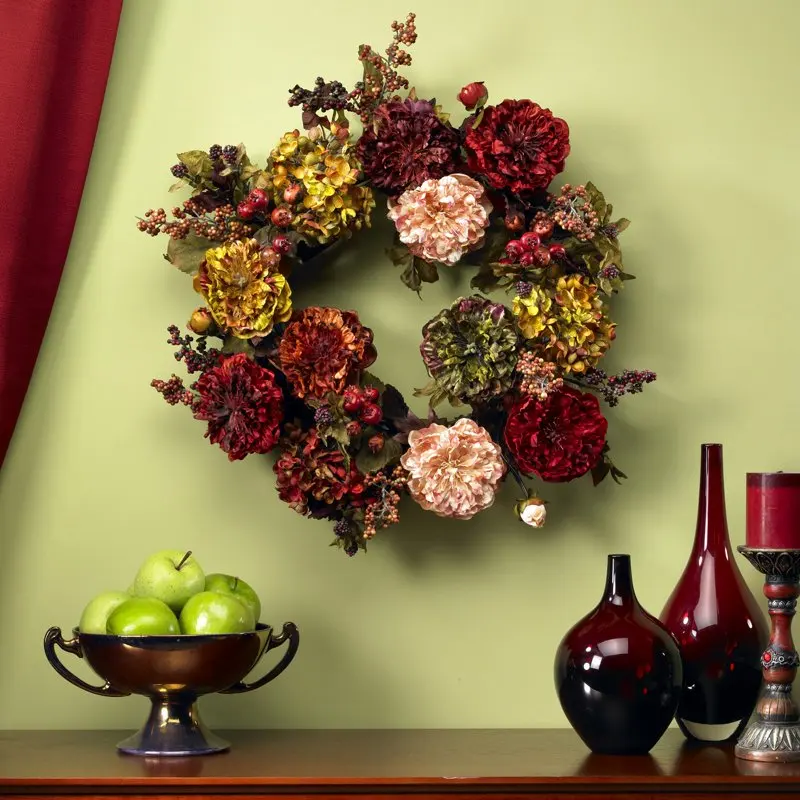 

Hydrangea Peony Wreath