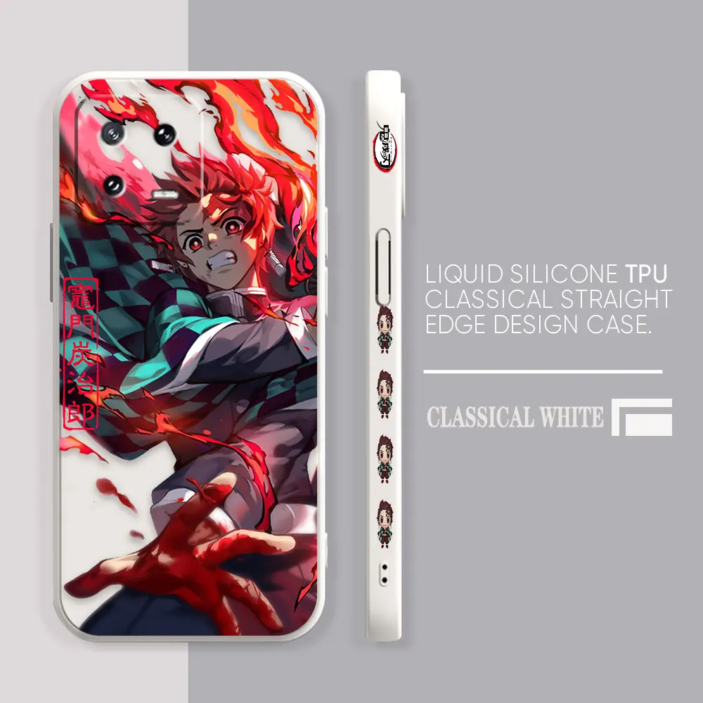 Case For Xiaomi PCOO F3 F4 F5 M3 M4 M5 X3 X4 X5 MIX 3 4 Black Shark 4 5 GT Pro 4G 5G Case Funda Cqoue Anime Tanjiro Demon Slayer
