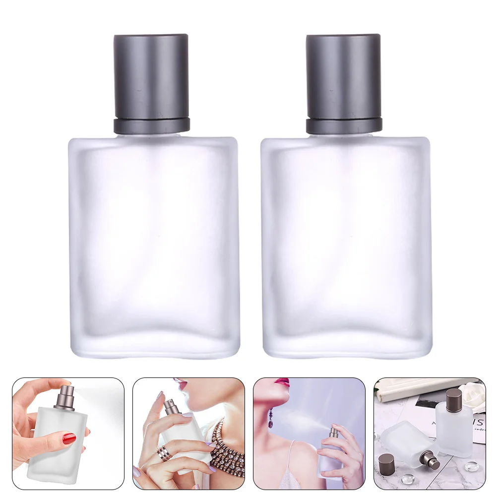 

2 Pcs Mist Sub Bottles Fine Refillable Perfume Bottles Sprayer Sub-packing Container Pp Frosted Glass Skincare