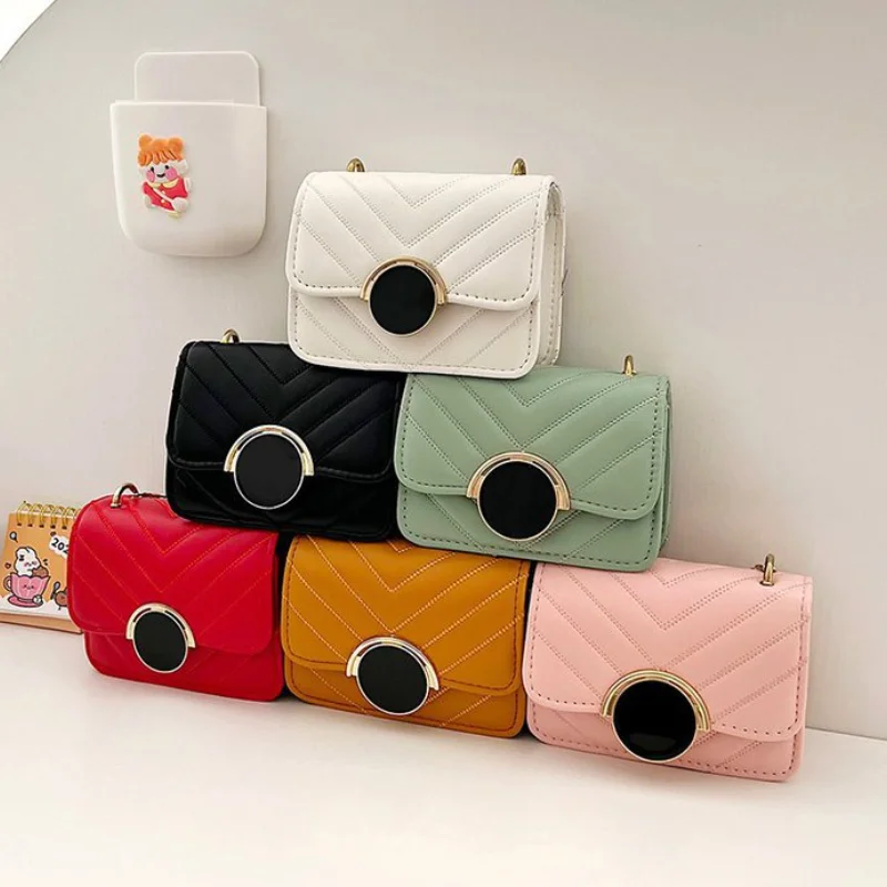 Fashion Spring Summer New Children Bags Korean Girls Boys Princess Mini Shoulder Messenger Bag with Chain