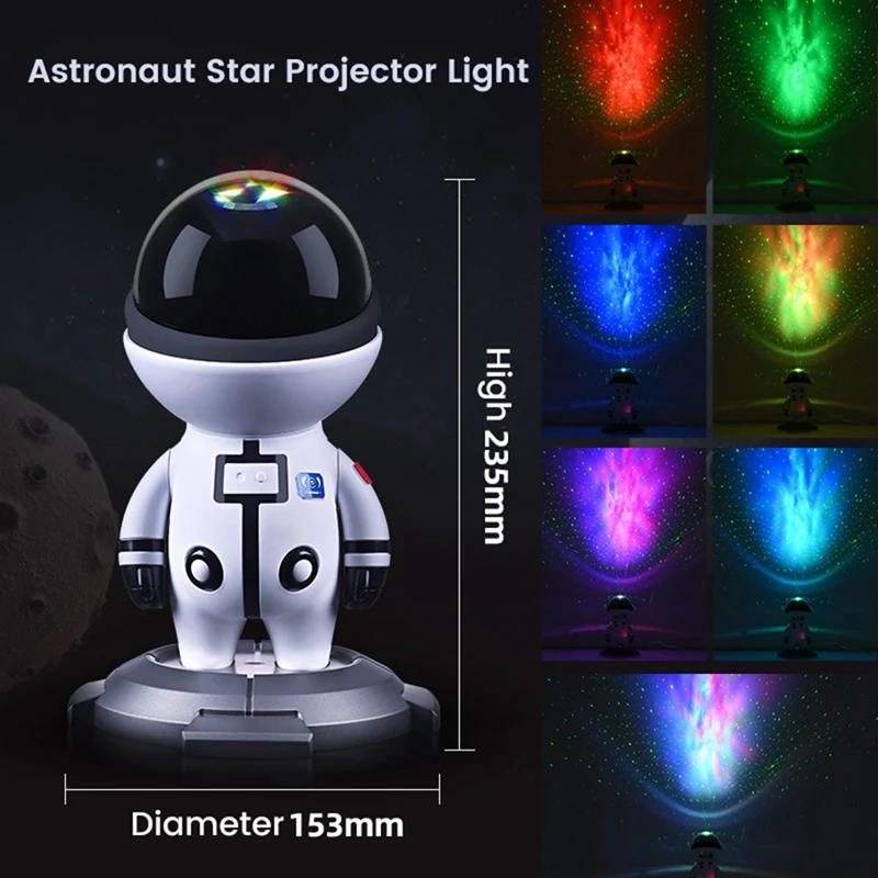 

Astronaut Star Projector Galaxy Starry Sky Night Light Lamp Home Room Decor Bedroom Decorative Luminaires Gift