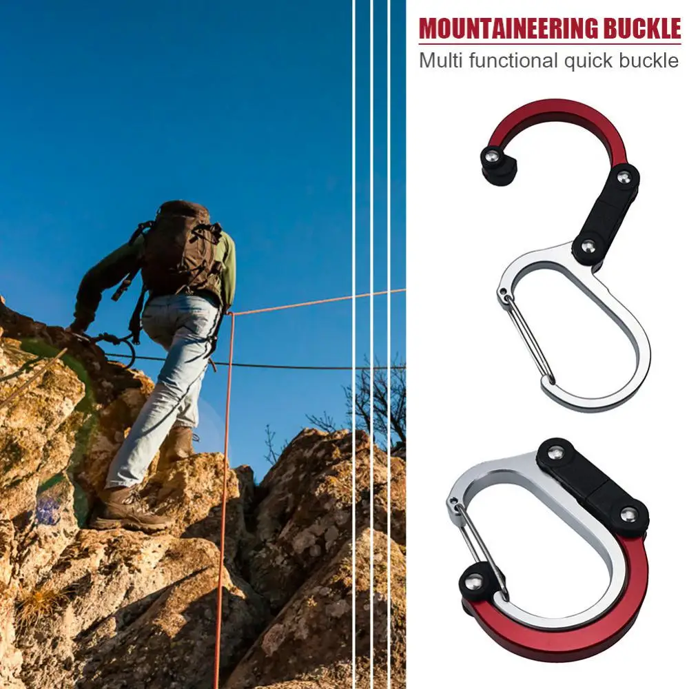 

1PCS Durable 12KN D Carabiner Key Aluminum Wire Gate Spring Clip Locking Backpack Hammock Camping Hiking Climbing Equipment
