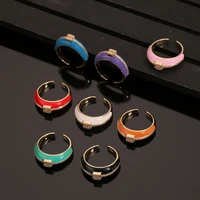 8 colors new fashion jewelry womens simple wedding ring hip hop nightclub accessories new year gift