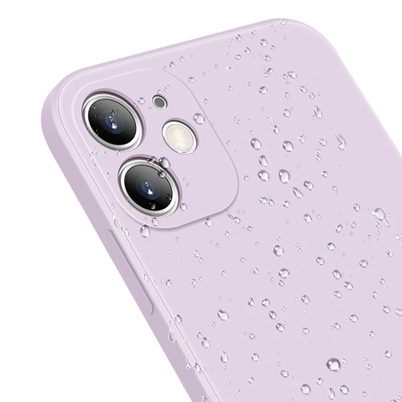 

1DS NEW Square Liquid Silicone Phone Case For iPhone 11 12 13 Pro Max Mini X XS Max XR 7 8 Plus SE2 Full Lens Protection Cover