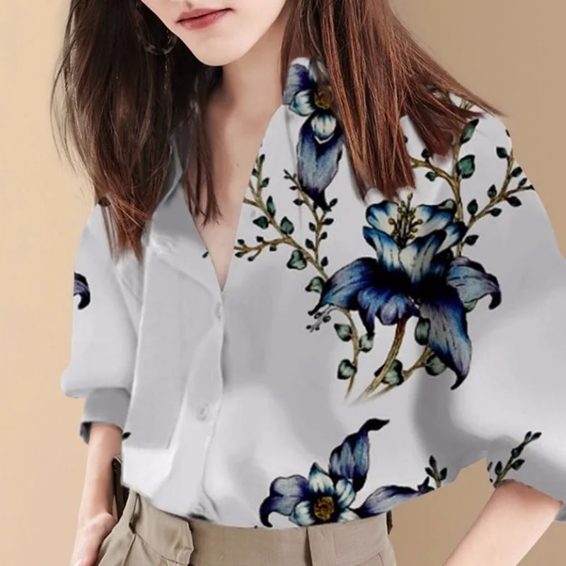 

Европейские и американские знаменитости 2022 Новинка летняя повседневная модная рубашка с принтом женский дизайн сексуальный тонкий секцио...