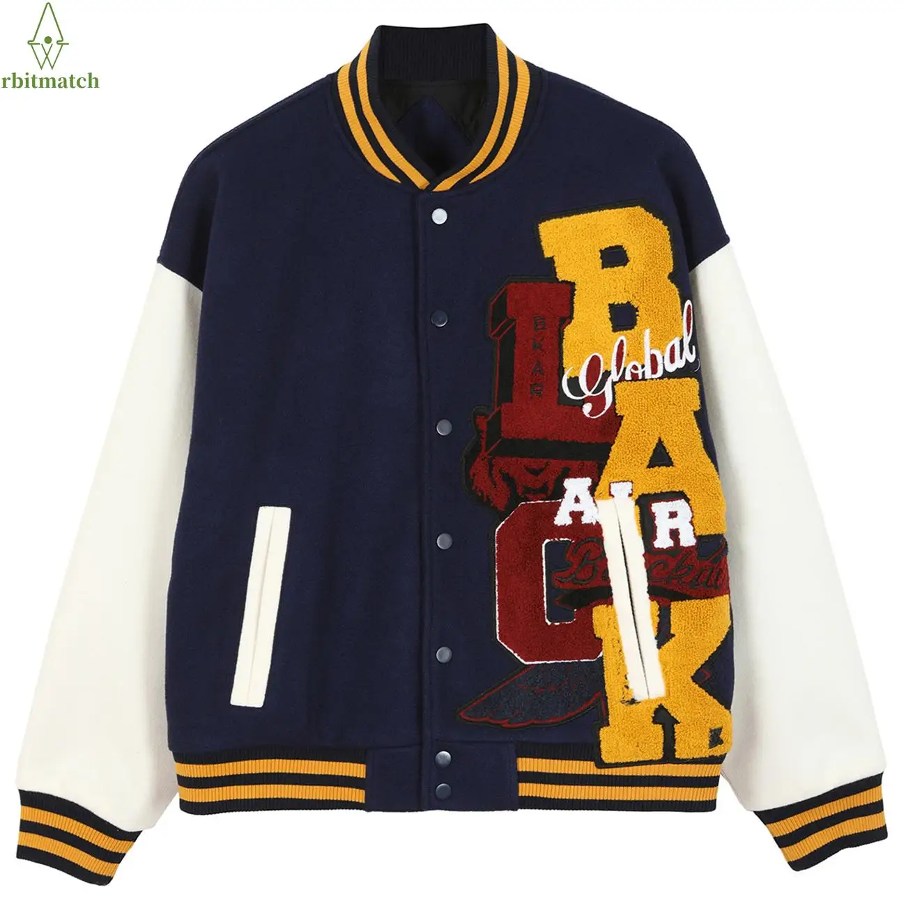 

Куртка-бомбер Arbitma Мужская, бейсбольная куртка с цветными блоками в стиле хип-хоп, уличная одежда в стиле Харадзюку, пальто с надписью для же...