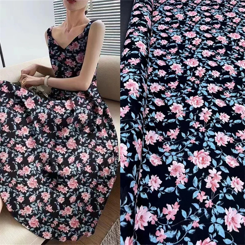 100% шелк тутового шелкопряда 18 мм с принтом креп Jianhong роскошный брендовый цветочный домашний текстиль Одежда Швейные материалы шелковая ткань