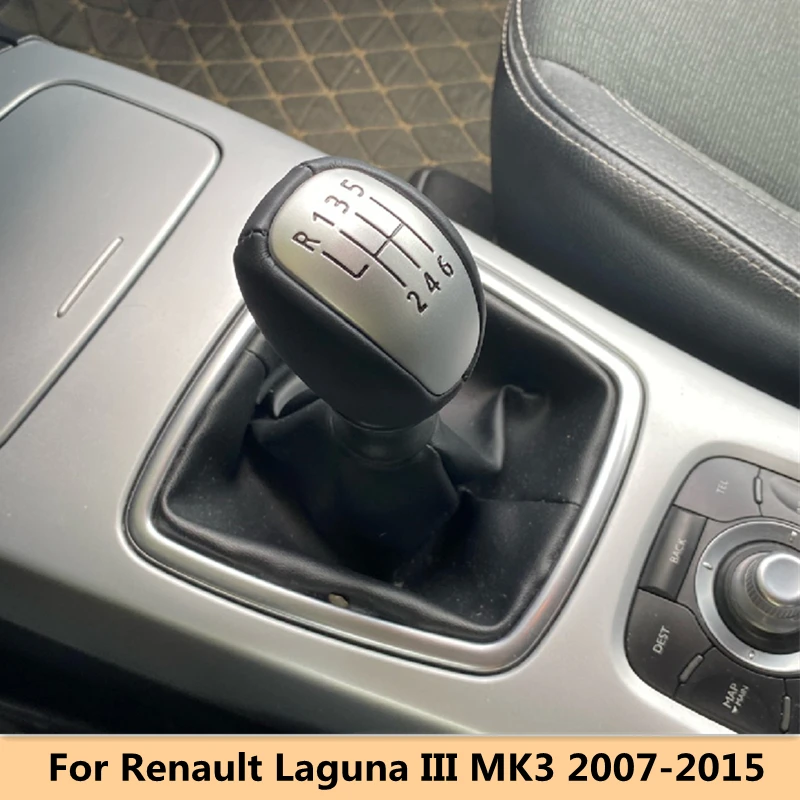 

Ручка рычага переключения передач для Renault/Laguna MK3 2007-2015, кожаный чехол, 6 скоростей, рычаг переключения передач