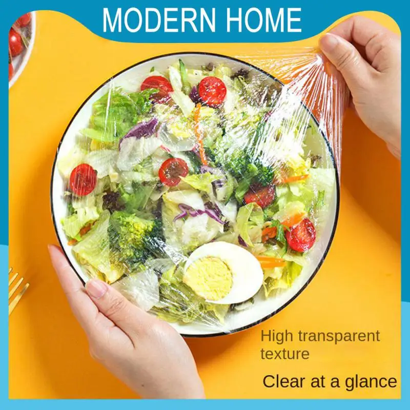 

High Elastic Cling Wrap 50/bag Plastic Wrap Tear-free Currency Disposable Bowl Plastic Wrap Cover Food Grade Freezer Bag 100/bag