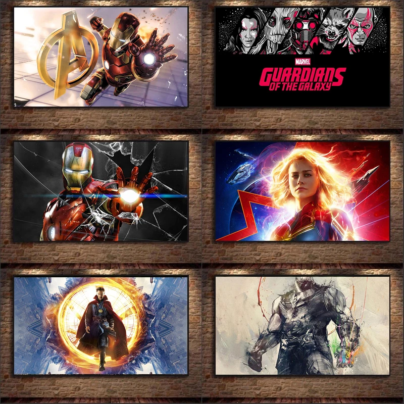 

Canvas Painting Marvel Avengers Superhero Iron Man Spiderman Hulk Posters and Prints Wall Art Picture for Living Room Home Decor