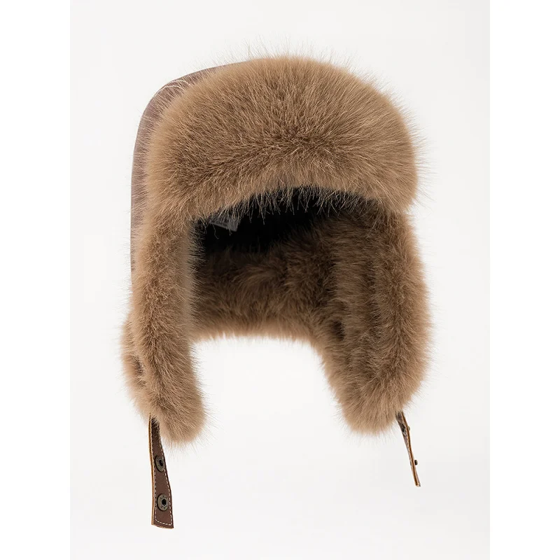 Зимняя кепка Leifeng мужская зимняя уличная морозостойкая теплая шапка ушанки на