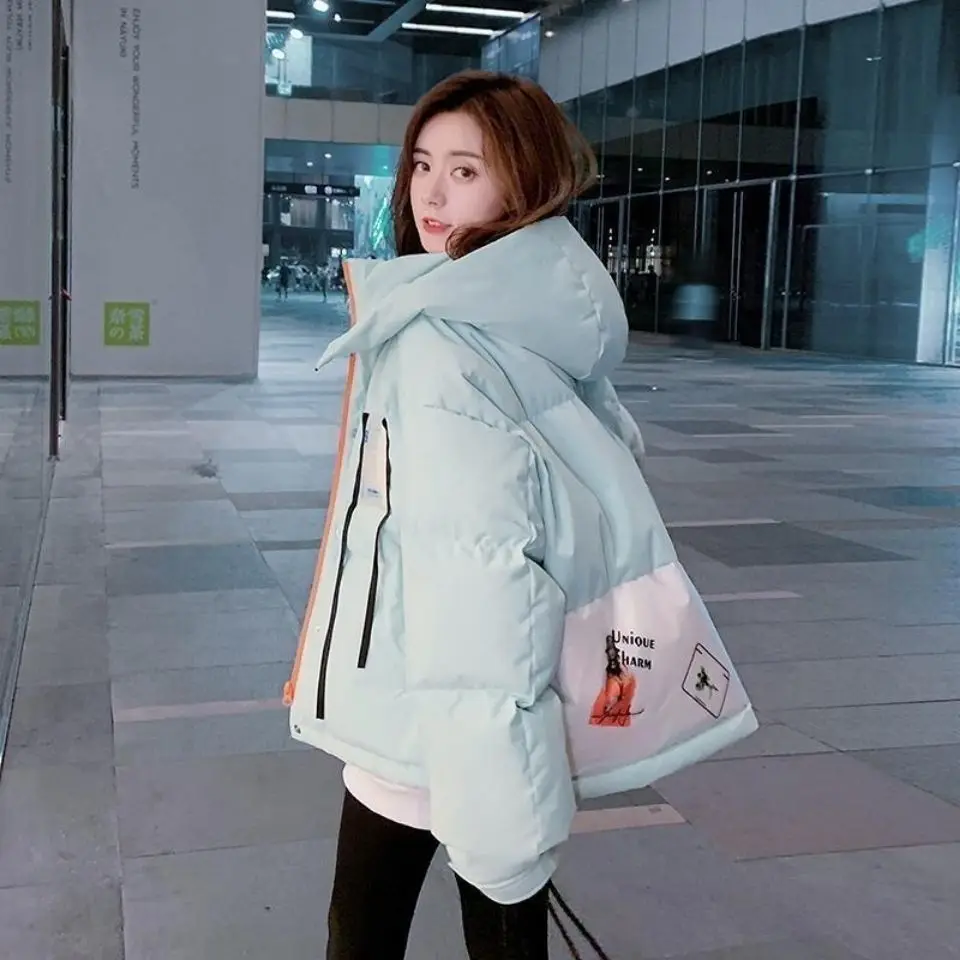 2022 New Korean Down Jacket Women's Autumn and Winter Short Cotton Jacket Loose Thin Thickened Elegant Women's Coat