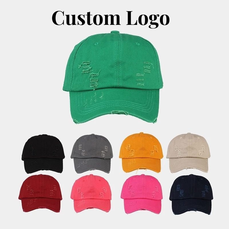 

Custom Logo Washed Denim Trucker Cap Men And Women Vintage Dad Hat Unisex Cotton Embroidery Baseball Cap Visor