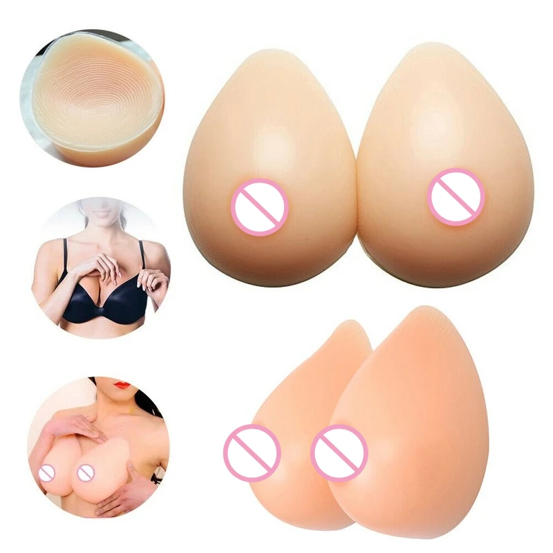 Self Adhesive Breast Form 1 Pair Silicone Breast Form Crossdresser Fake Boobs Bras for Women Sexy Push Up Bra