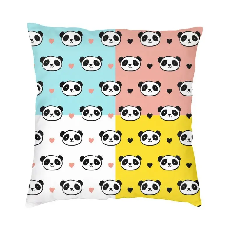 

Kawaii Panda Bear Patterns Pillow Case Decor Home Animal Cartoon Nordic Cushion Cover Square Pillowcase
